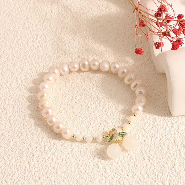 Vòng Đeo Tay Nữ Kya Jewel Sweet Cherry PB14 Màu Trắng Ngà - Trang sức - Vua Hàng Hiệu