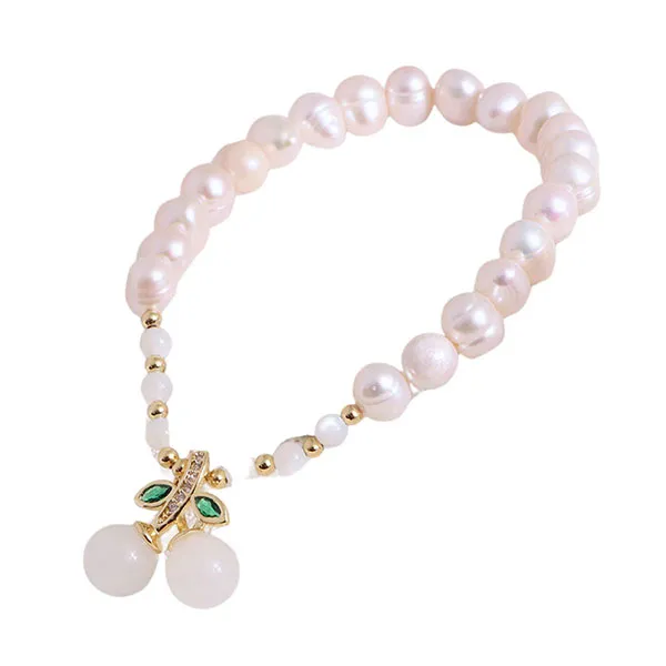 Vòng Đeo Tay Nữ Kya Jewel Sweet Cherry PB14 Màu Trắng Ngà - Trang sức - Vua Hàng Hiệu