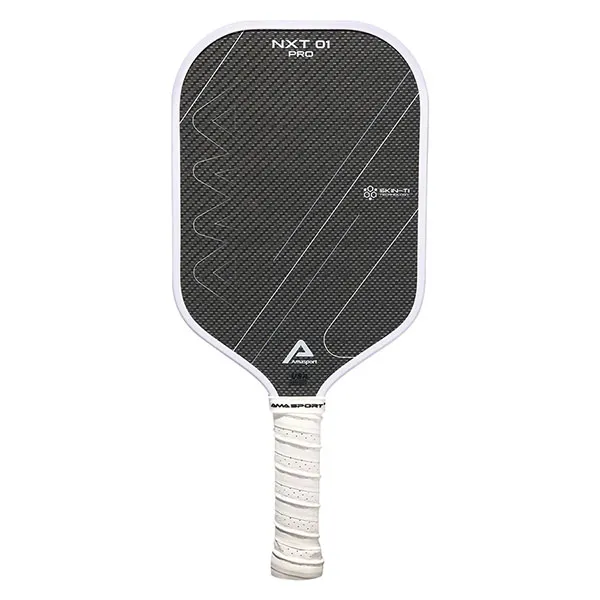 Vợt Pickleball Ama Sport NXT 01 Pro Titanium 16mm Màu Xám Trắng (Kèm túi và hộp đựng)