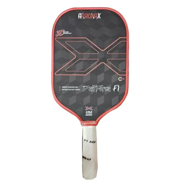 Vợt Pickleball Arronax Dellforce F1 Carbon Fiber 3D Màu Đen Đỏ - Pickleball - Vua Hàng Hiệu