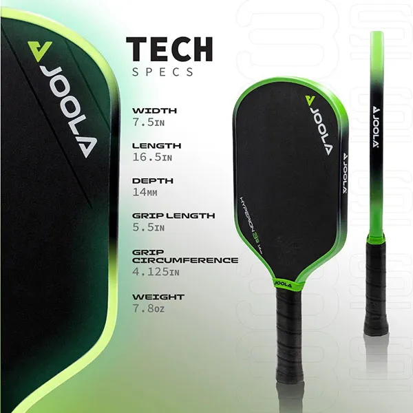 Vợt Pickleball Joola Ben Johns Hyperion 3S 14mm Paddle Màu Xanh Green - Pickleball - Vua Hàng Hiệu