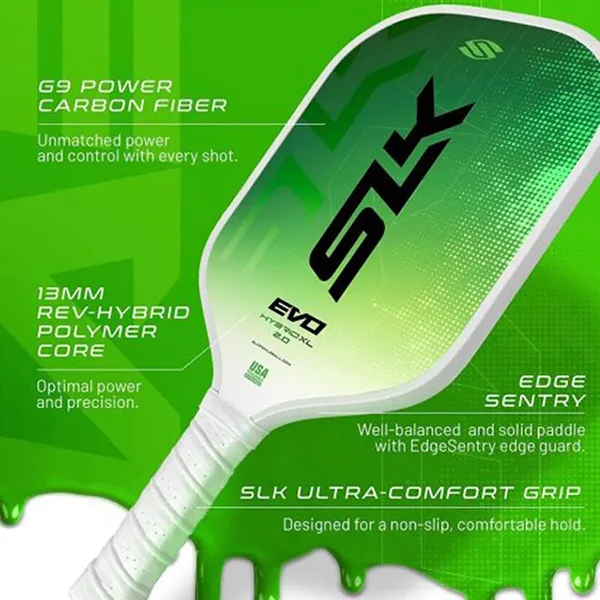 Vợt Pickleball Selkirk SLK Evo Control 2.0 XL Green 16mm Màu Xanh Lá
