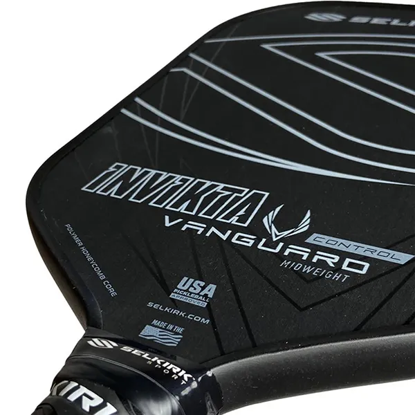 Vợt Pickleball Selkirk Vanguard Control Invikta Raw Carbon Weight 13mm Midweight Màu Đen