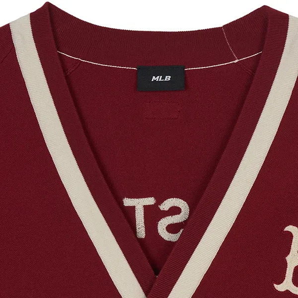 Áo Cardigan MLB Varsity Boston Red Sox Cardigan 3AKCV0144-43WIS Màu Đỏ Thẫm