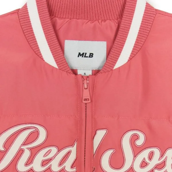 Áo Bomber MLB Varsity Front Culsive Lip Padding Boston Red Sox 3ADJV0346-43PKS Màu Hồng