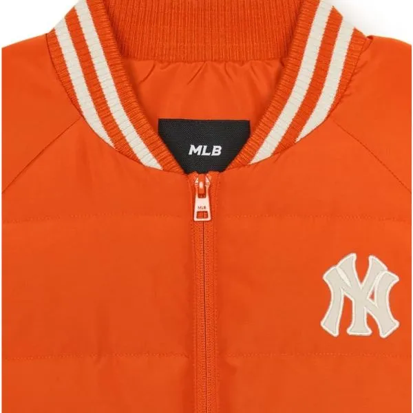 Áo Bomber MLB Varsity Lip Lightweight Short Padding New York Yankees 3ADJV0146-50ORD Màu Cam
