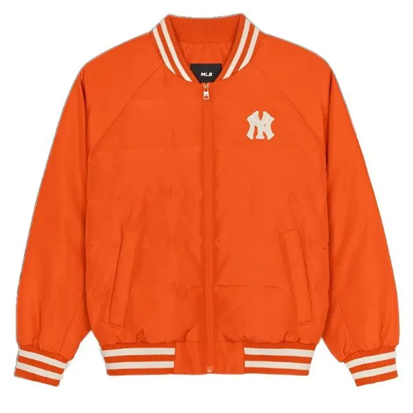 Áo Bomber MLB Varsity Lip Lightweight Short Padding New York Yankees 3ADJV0146-50ORD Màu Cam