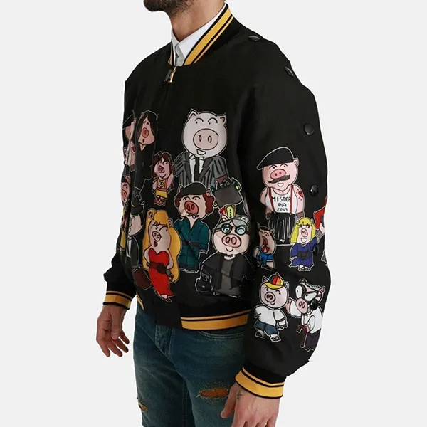 Áo Bomber Nam Dolce & Gabbana D&G Black G9MQ0T HHMCT HJW57 Màu Đen Size 44