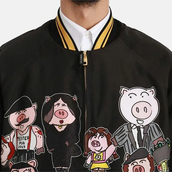 Áo Bomber Nam Dolce & Gabbana D&G Black G9MQ0T HHMCT HJW57 Màu Đen Size 44