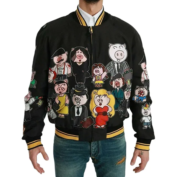 Áo Bomber Nam Dolce & Gabbana D&G Black G9MQ0T HHMCT HJW57 Màu Đen Size 44