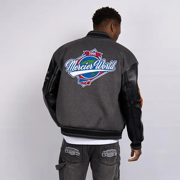 Áo Bomber Nam Mercier Men's Rodman Varsity Jacket Jacket Màu Đen Size XS - Thời trang - Vua Hàng Hiệu