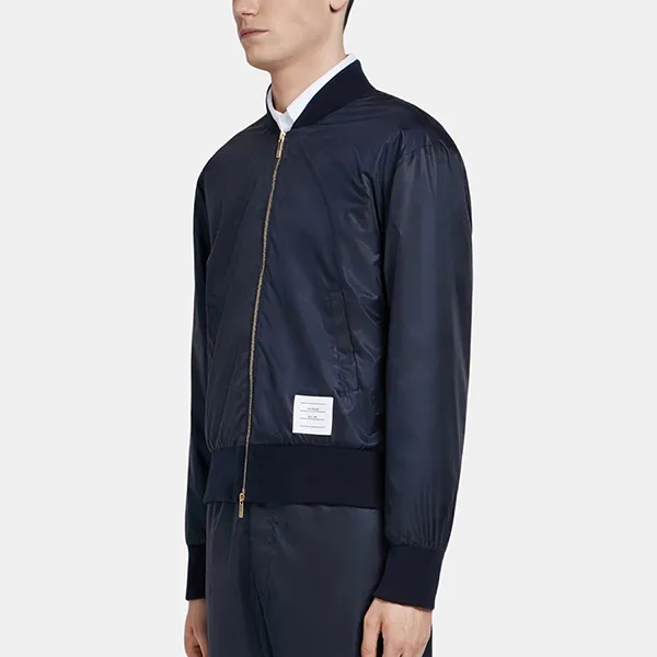 Áo Bomber Nam Thom Browne Navy MJT171A-03215 415 Màu Xanh Navy Size 0
