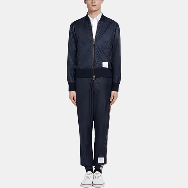 Áo Bomber Nam Thom Browne Navy MJT171A-03215 415 Màu Xanh Navy Size 0