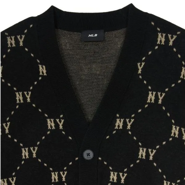 Áo Cardigan MLB Dia Monogram New York Yankees Cardigan 3AKCM0144-50BKS Màu Đen