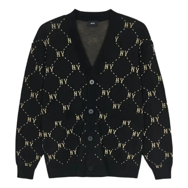 Áo Cardigan MLB Dia Monogram New York Yankees Cardigan 3AKCM0144-50BKS Màu Đen