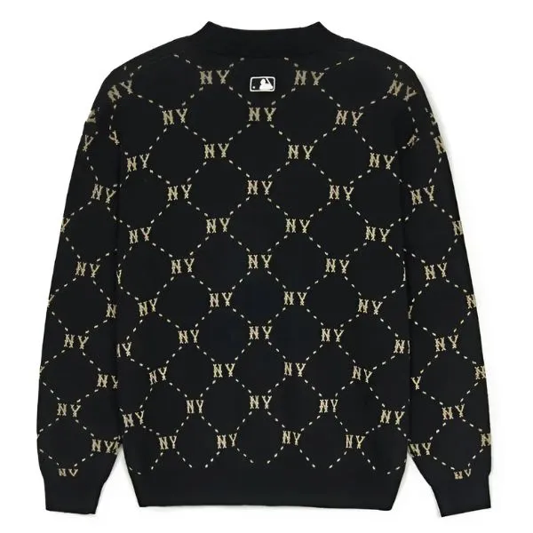 Áo Cardigan MLB Dia Monogram New York Yankees Cardigan 3AKCM0144-50BKS Màu Đen