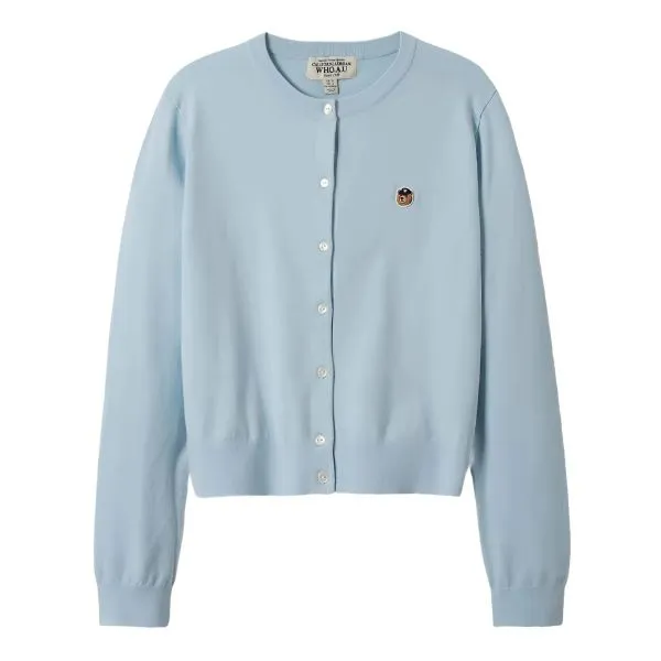 Áo Cardigan Nữ WHOAU Steve Head Plain WHCKE4981F Màu Xanh Blue