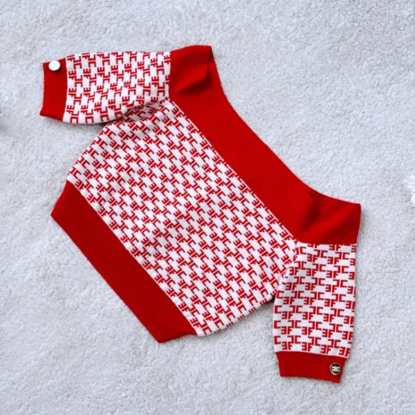 Áo Croptop Nữ Elisabetta Franchi In Red MK72S10EC Màu Đỏ Size 42