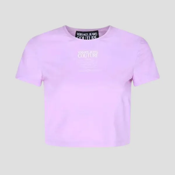 Áo Croptop Nữ Versace Jeans Couture Purple With Logo Printed Tshirt 76HAH602J0128320 Màu Tím Size L - Thời trang - Vua Hàng Hiệu