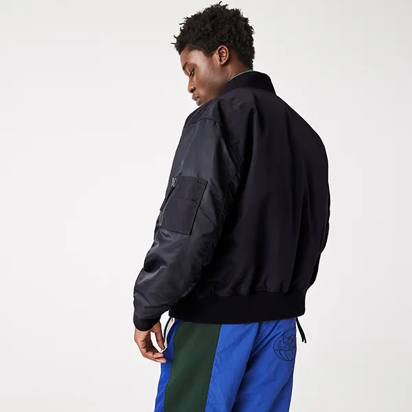 Áo Khoác Bomber Nam Lacoste Men's Zip-Up Jacket BH9147L F2W Màu Xanh Đen Size 48 - Thời trang - Vua Hàng Hiệu