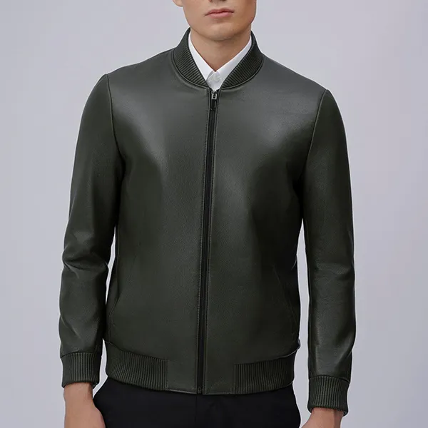 Áo Khoác Da Nam Giovanni GJL0023-1DM Màu Đen Size 46 - Thời trang - Vua Hàng Hiệu