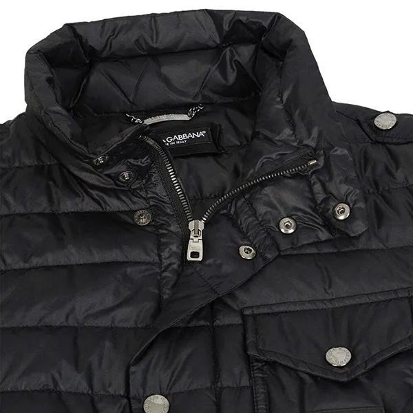Áo Khoác Nam Dolce & Gabbana D&G Logo Plate Goose Down Nylon Jacket Black G90X1T FUM8S N0000 Màu Đen Size 44 - Thời trang - Vua Hàng Hiệu