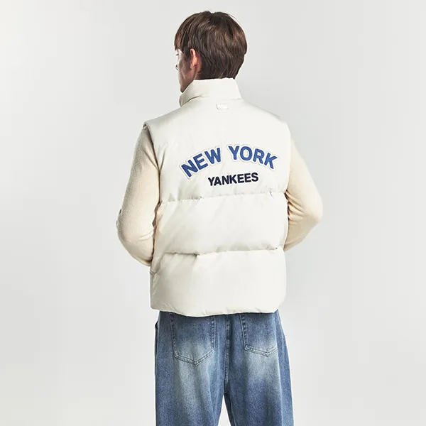 Áo Khoác Gile MLB Varsity Padded Vest New York Yankees 3ADVV1046-50CRD Màu Trắng Size S