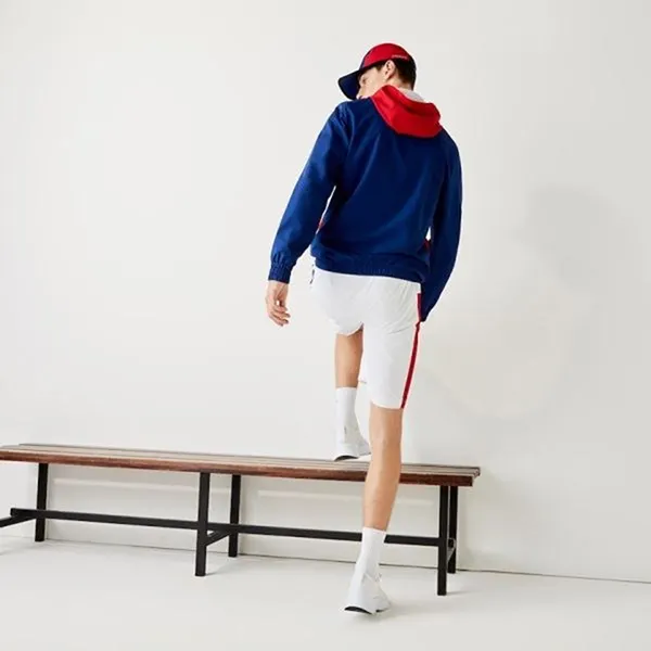 Áo Khoác Gió Nam Lacoste Sport Hooded Water Resistant Colorblock Jackets VZSJXG-602 Màu Đỏ Xanh Size 50
