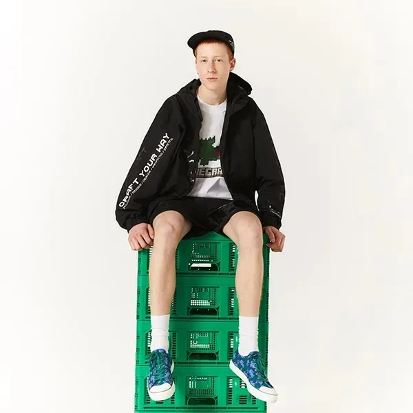 Áo Khoác Lacoste Live Minecraft Zippered Jacket BH3813 031 Màu Đen Size M