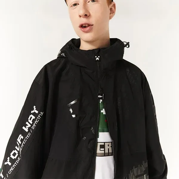 Áo Khoác Lacoste Live Minecraft Zippered Jacket BH3813 031 Màu Đen Size M