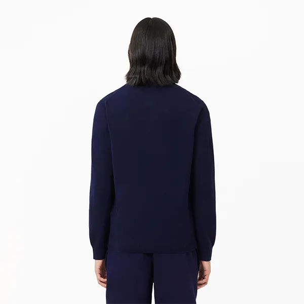 Áo Khoác Len Nam Lacoste Stand-up Collar Organic Cotton Zippered Sweater AH1957 166 Màu Xanh Navy Size 2 - Thời trang - Vua Hàng Hiệu