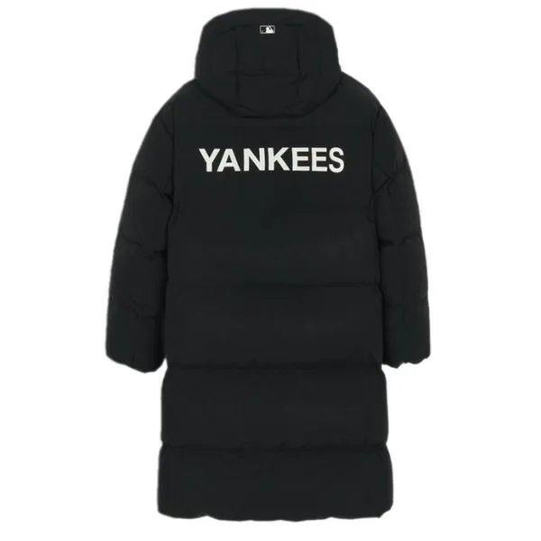 Áo Khoác MLB Basic Big Lettering Hood Long Padding New York Yankees 3ADJB1846-50BKS Màu Đen