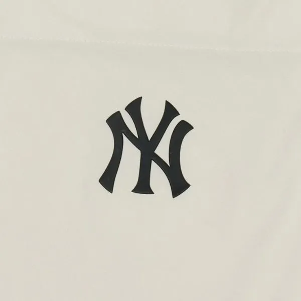 Áo Khoác MLB Basic Big Lettering Hood Long Padding New York Yankees 3ADJB1846-50CRS Màu Kem