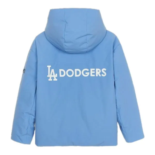 Áo Khoác MLB Basic Big Lettering Hood Weight Short Padding LA Dodgers 3ADJB1246-07SBD Màu Xanh Blue - Thời trang - Vua Hàng Hiệu