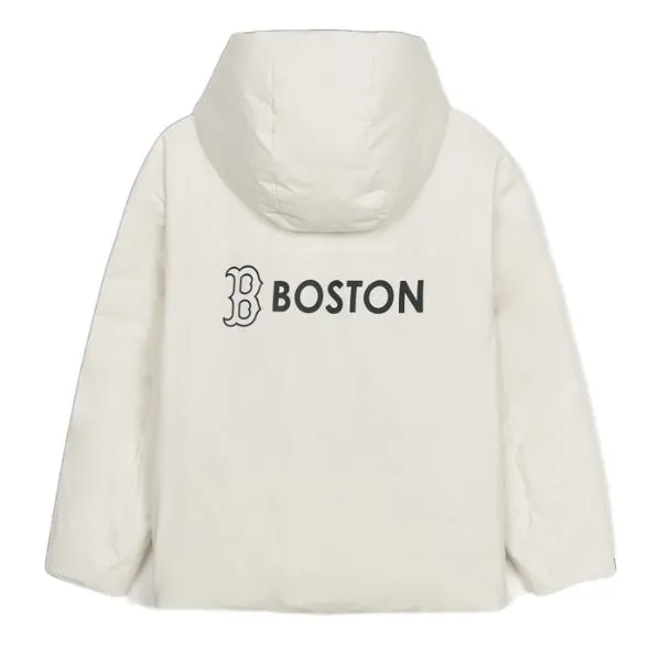 Áo Khoác MLB Basic Big Lettering Weight Short Padding Boston Red Sox 3ADJB1246-43CRS Màu Kem