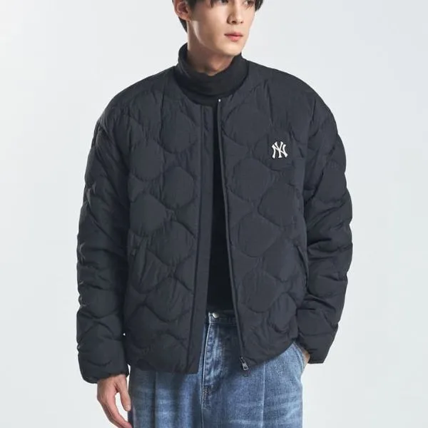 Áo Khoác MLB Basic U-Neck Lightweight Short Padding New York Yankees 3ADJB0146-50BKS Màu Đen