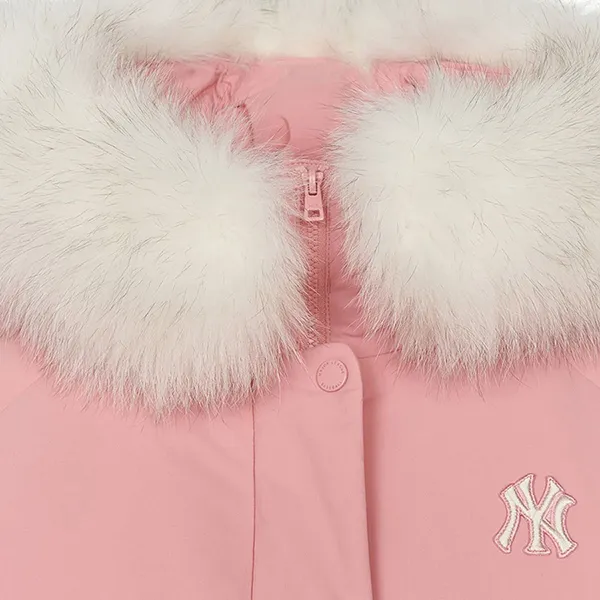 Áo Khoác Nữ MLB Curve Long Down New York Yankees 3FDJB1246-50PKM Màu Hồng