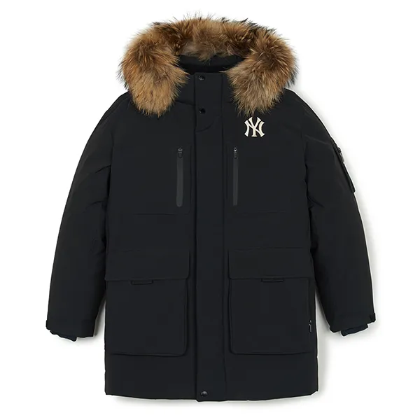 Áo Khoác MLB Gofcore Out Pocket FUR Mid Goose New York Yankees 3ADJB1346-50BKS Màu Đen