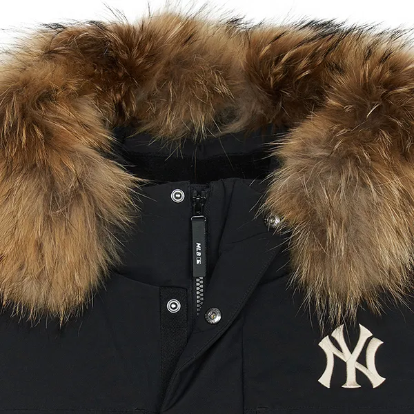 Áo Khoác MLB Gofcore Out Pocket FUR Mid Goose New York Yankees 3ADJB1346-50BKS Màu Đen