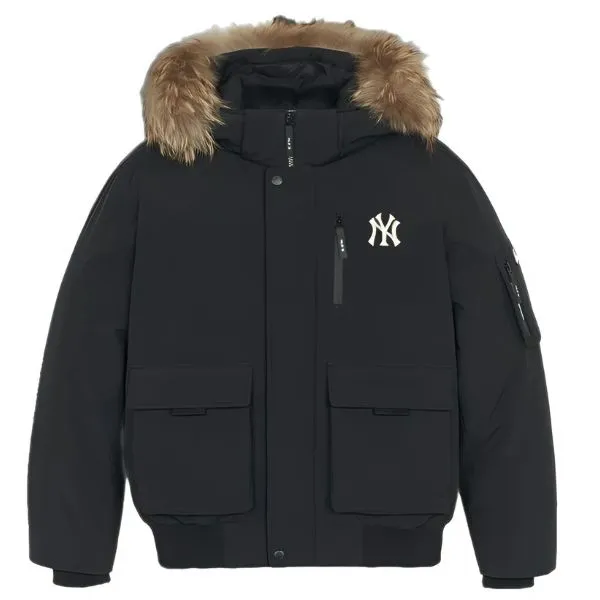 Áo Khoác MLB Gofcore Outpocket FUR Goose Short Padding New York Yankees 3ADJB1546-50BKS Màu Đen