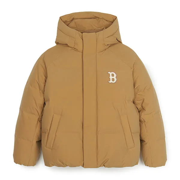 Áo Khoác MLB Varsity Hood Heavy Short Down Jkt Boston Red Sox 3ADJV1046-43BGS Màu Beige