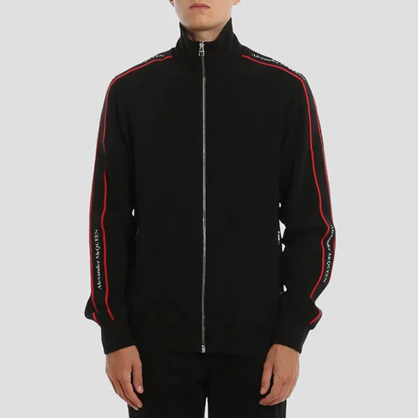 Áo Khoác Nam Alexander McQueen Men's With Taped Logo Jacket 625377 QPR38 1000 Màu Đen Size S - Thời trang - Vua Hàng Hiệu