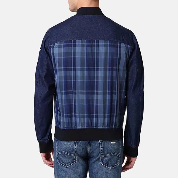 Áo Khoác Nam Armani Exchange Checked Zip-Front Jacket 3GZB50 ZNERZ 6576 Màu Kẻ Xanh Size L - Thời trang - Vua Hàng Hiệu