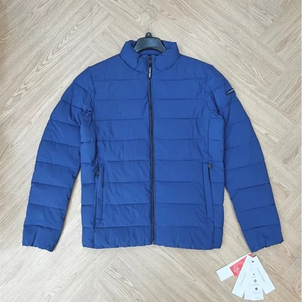 Áo Khoác Nam Calvin Klein CK Long Sleeve Stretch Puffer Erkek Mont CM355297 Màu Xanh Blue Size M