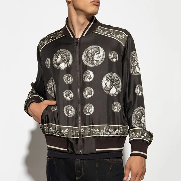 Áo Khoác Nam Dolce & Gabbana D&G Black With Logo Printed G9AKOT HI1LK HM4RF Màu Đen Size 44 - Thời trang - Vua Hàng Hiệu
