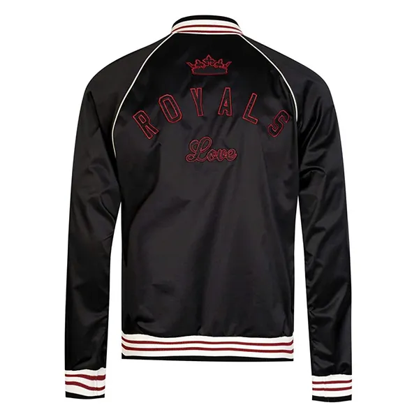 Áo Khoác Nam Dolce & Gabbana D&G Crown Logo Zipped Jacket Black G9LE5Z Màu Đen Size 48