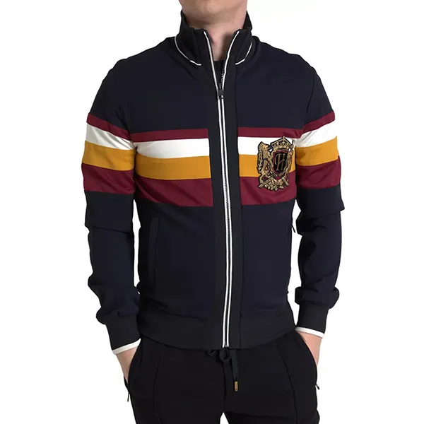 Áo Khoác Nam Dolce & Gabbana D&G Full Zip Blue Cardigan Heraldic G9RI3Z Phối Màu Size 44 - Thời trang - Vua Hàng Hiệu
