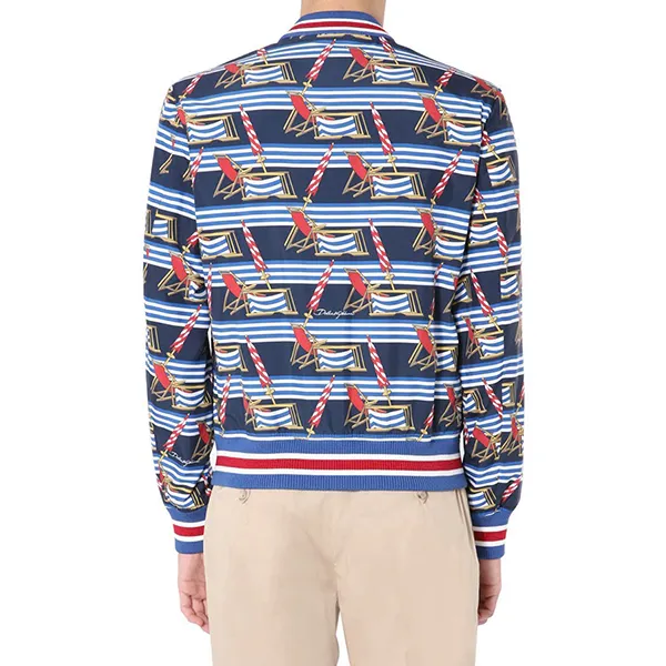 Áo Khoác Nam Dolce & Gabbana D&G Printed Nylon Bomber G9PD5T Màu Xanh Size 46 - Thời trang - Vua Hàng Hiệu
