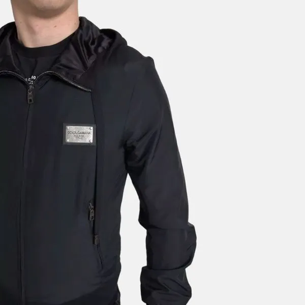 Áo Khoác Nam Dolce & Gabbana D&G Tag Sport G9LH0T FUM1N Màu Đen Size 44