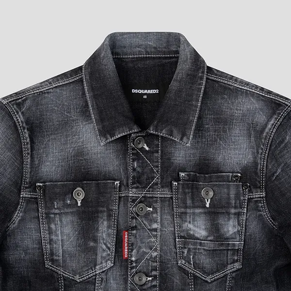 Áo Khoác Nam Dsquared2 Grey Denim Wash S71AN0378 S30357 Màu Xám Đen Size 46 - Thời trang - Vua Hàng Hiệu